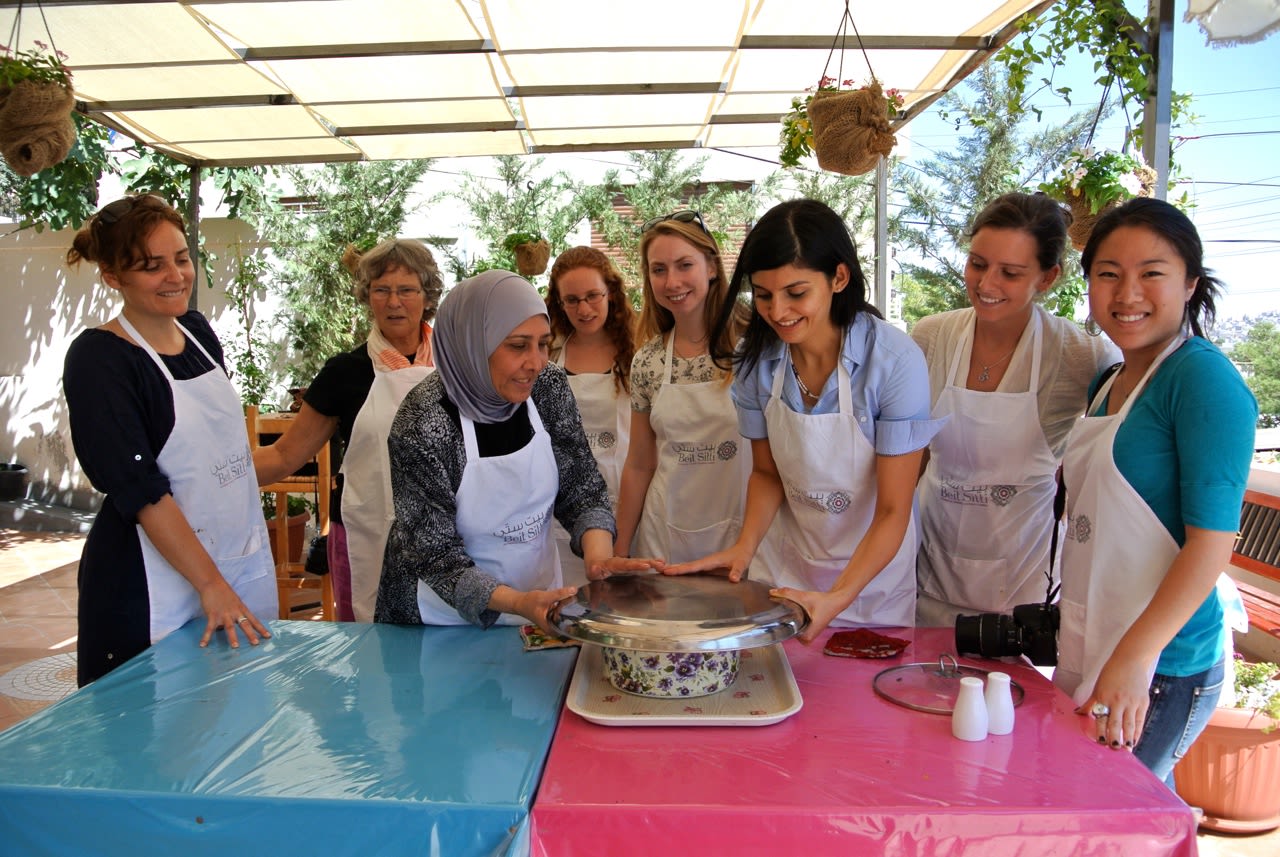Beit Sitti cooking classes in Jordan's capital city of Amman is a great place to learn Arabic cooking.  