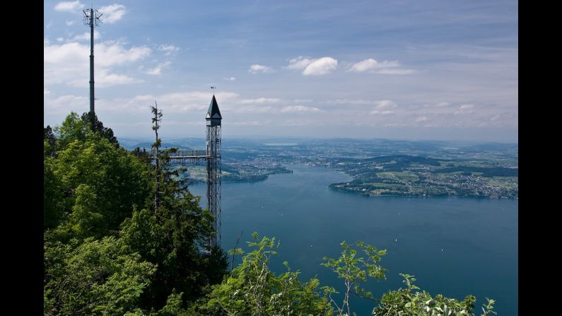 At 499 feet, Switzerland's Hammetschwand Lift is the tallest outdoor lift in Europe.