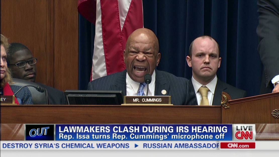 Congressman Elijah Cummings says Rep. Darrell Issa has behaved in an un-American manner by cutting his colleague short during a congressional hearing. 