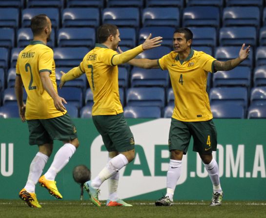 Tim Cahill became Australia's leading scorer after netting twice in his side's 4-3 defeat by Ecuador. Cahill, who took his tally to 31, overtook Damian Mori. Australia had led 3-0 before Ecuador scored four without reply with Edison Mendez grabbing the winner.
