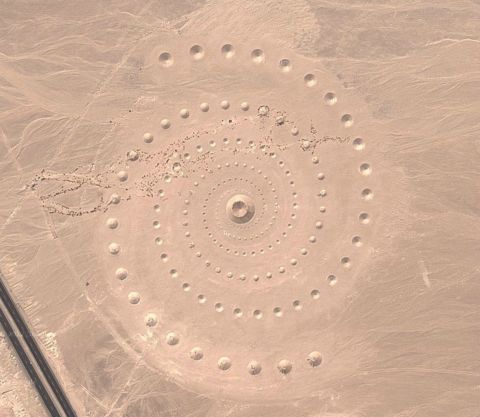 This year, many Google Earth users questioned what this giant spiral in the Sahara Desert was. The Google image demonstrates how the site has deteriorated in recent years.