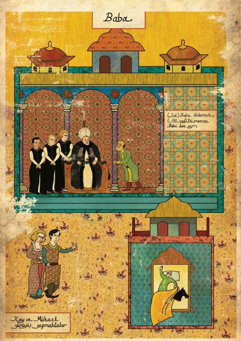 Palta has even given his work a weathered look, to mimic the style and age of Ottoman miniatures.