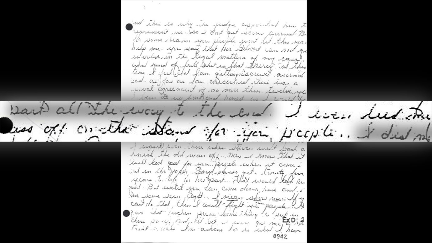 Another letter uncovered during the investigation was written by Masse and dated April 21, 1986, which was after Killian's trial. According to the Ninth Circuit Court of Appeals, the letter reflects "Masse's state of mind during his testimony. This letter states flatly: 'I gave you DeSantis and Killian. ... I even lied my ass off on the stand for you people.'" See Masse's <a href="http://i2.cdn.turner.com/cnn/2014/images/03/06/masse-letter.pdf" target="_blank" target="_blank">handwritten letter</a> and the official <a href="http://i2.cdn.turner.com/cnn/2014/images/03/06/transcript-masse-letter.pdf" target="_blank" target="_blank">transcript of the letter</a>. 
