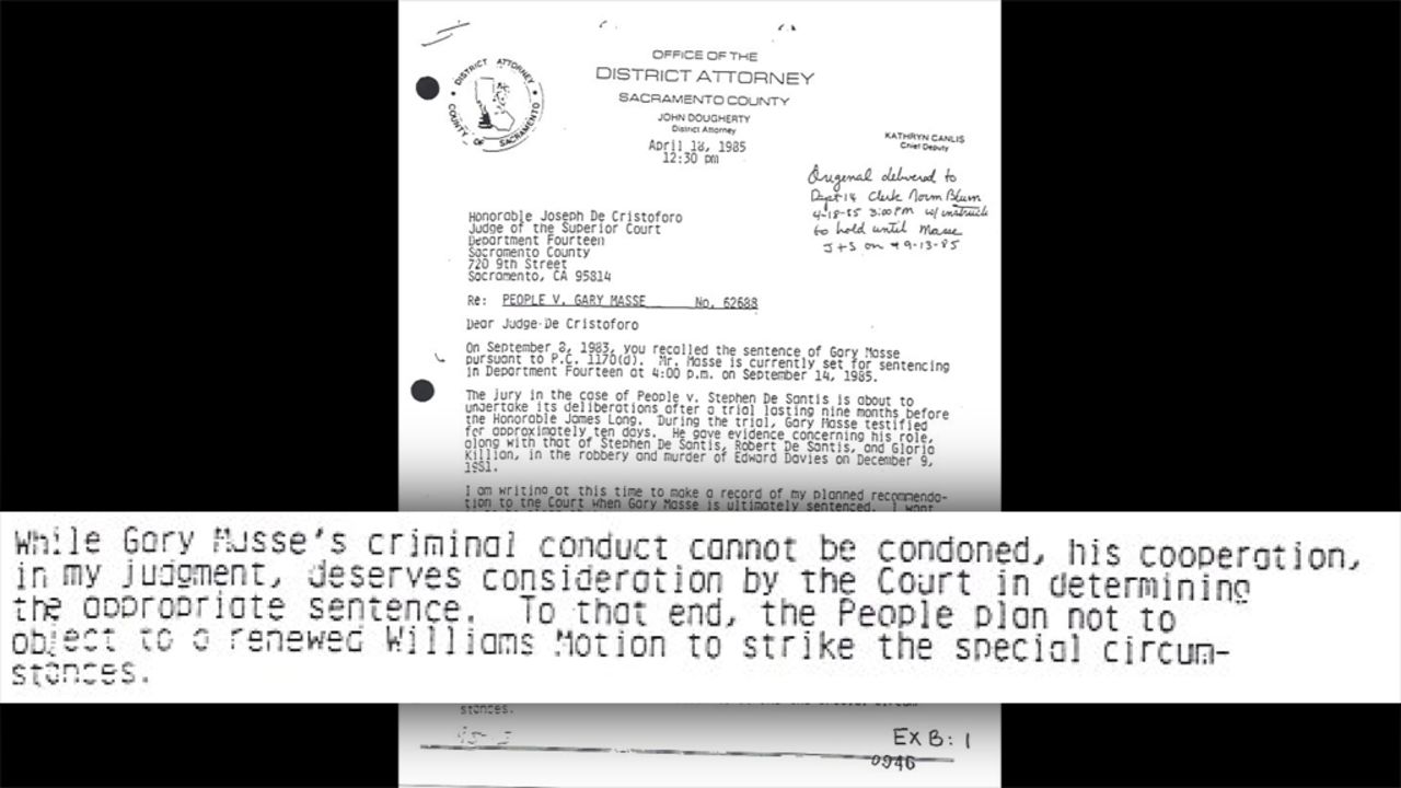 Ride's investigator <a href="http://i2.cdn.turner.com/cnn/2014/images/03/11/cleland.letter.to.judge-2.pdf" target="_blank" target="_blank">uncovered this letter by the prosecution dated April 1985</a>, "in which the government stated its intention to support Masse's resentencing as a result of his cooperation," the appeals court wrote. The letter would "have been valuable to the defense in impeaching Masse's credibility before the jury." But prosecutors didn't share the letter with Killian's lawyers. Masse's "cooperation ... deserves consideration by the Court in determining the appropriate sentence," the letter says. 