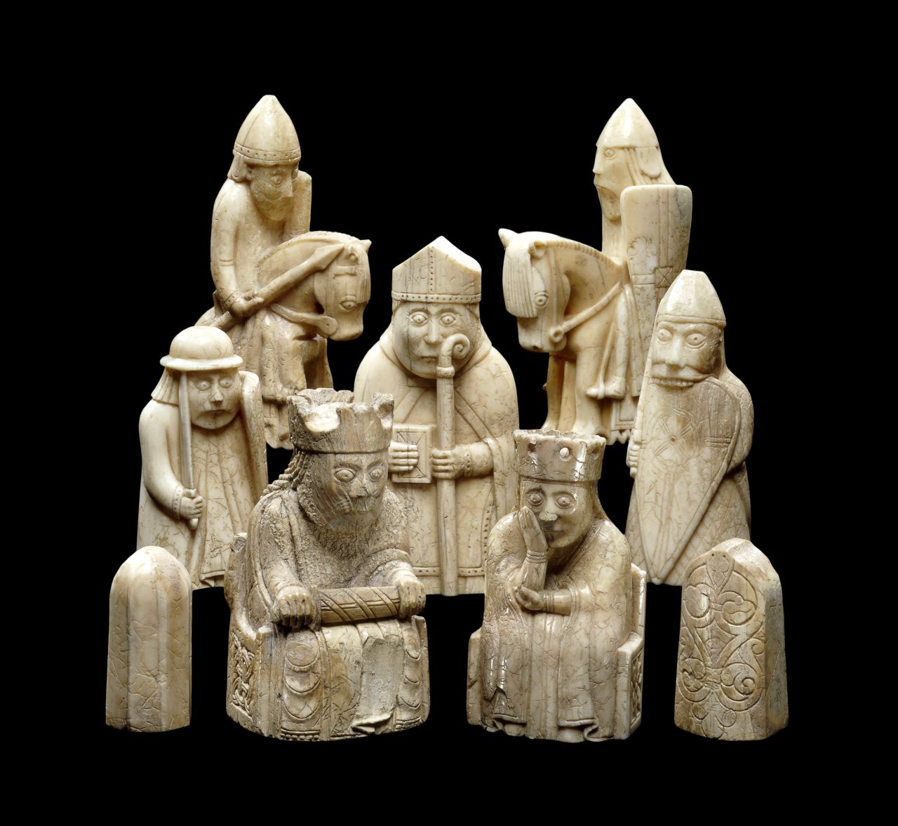 These delicate chess pieces give an insight into a more thoughtful Viking, rather than the stereotypical image of barbaric warrior. 