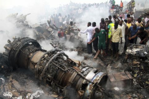 <a href="http://www.cnn.com/2012/06/03/africa/gallery/nigeria-plane-crash/index.html">A Dana Air MD-83 carrying 153 people</a> crashed on June 3, 2012, in a residential neighborhood in Lagos, Nigeria's most populous city. No one on the plane survived, and 10 people on the ground were killed.