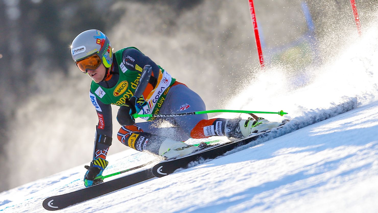 Olympic champion Ted Ligety recorded the sixth victory of his career at Kranjska Gora.