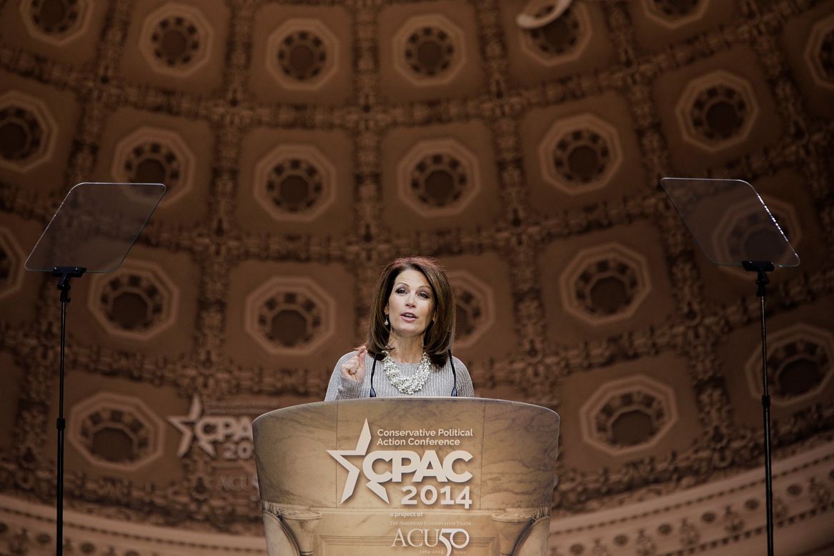 U.S. Rep. Michele Bachmann, R-Minnesota, speaks during CPAC on Saturday, March 8.