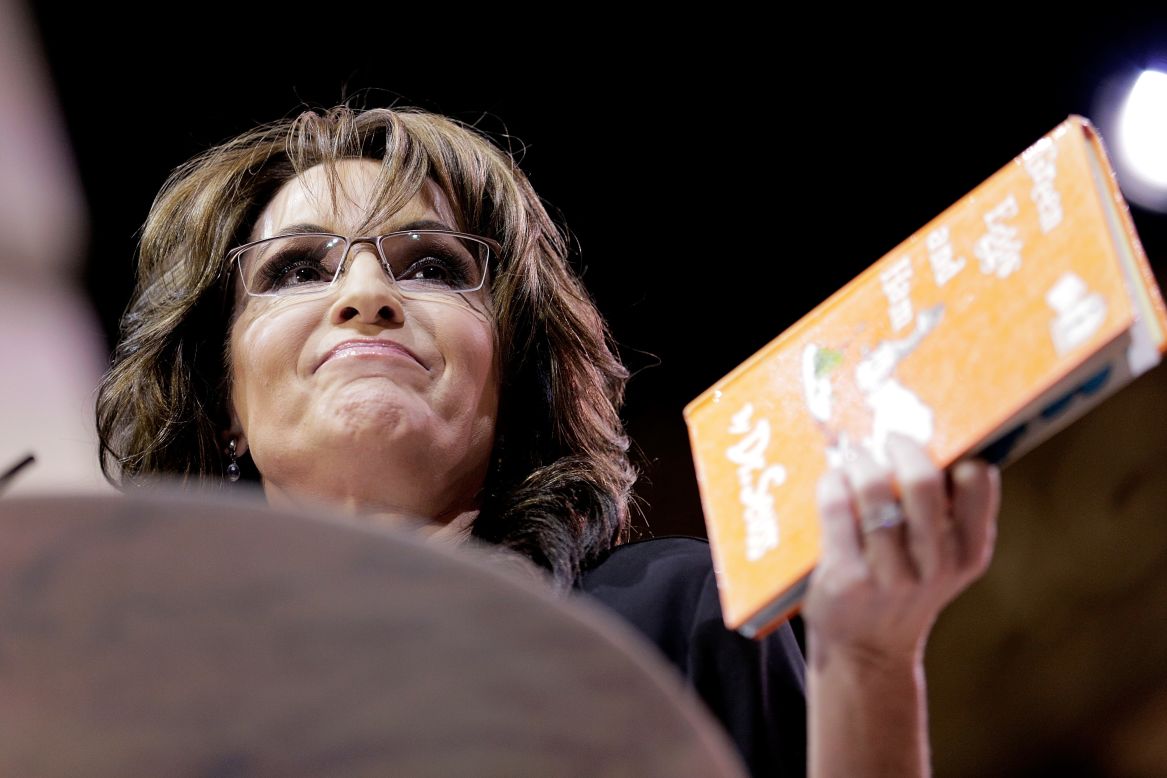 Conservative pundit, television personality and former vice presidential candidate Sarah Palin speaks at CPAC on March 8.