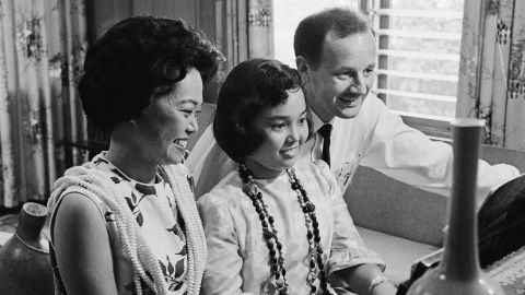 U.S. Rep. Patsy Mink, here with her husband John, and daughter, <a href="http://inamerica.blogs.cnn.com/2012/06/23/how-a-mother-changed-the-world-for-her-daughter/">served 24 years in Congress</a>. The Hawaii Democrat co-authored <a href="http://www.cnn.com/2013/07/17/living/gallery/title-ix-women-pioneers/index.html">Title IX, the women's educational equity act</a>. 