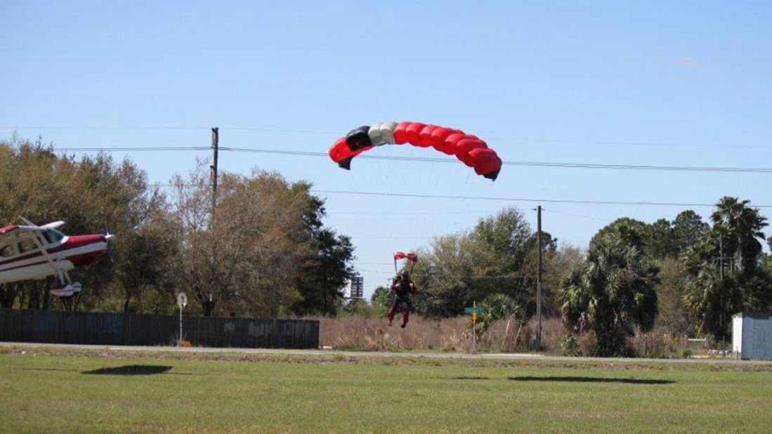 A Cessna collided with a parachute at a small airport in Polk County, Florida, on Saturday, March 8.