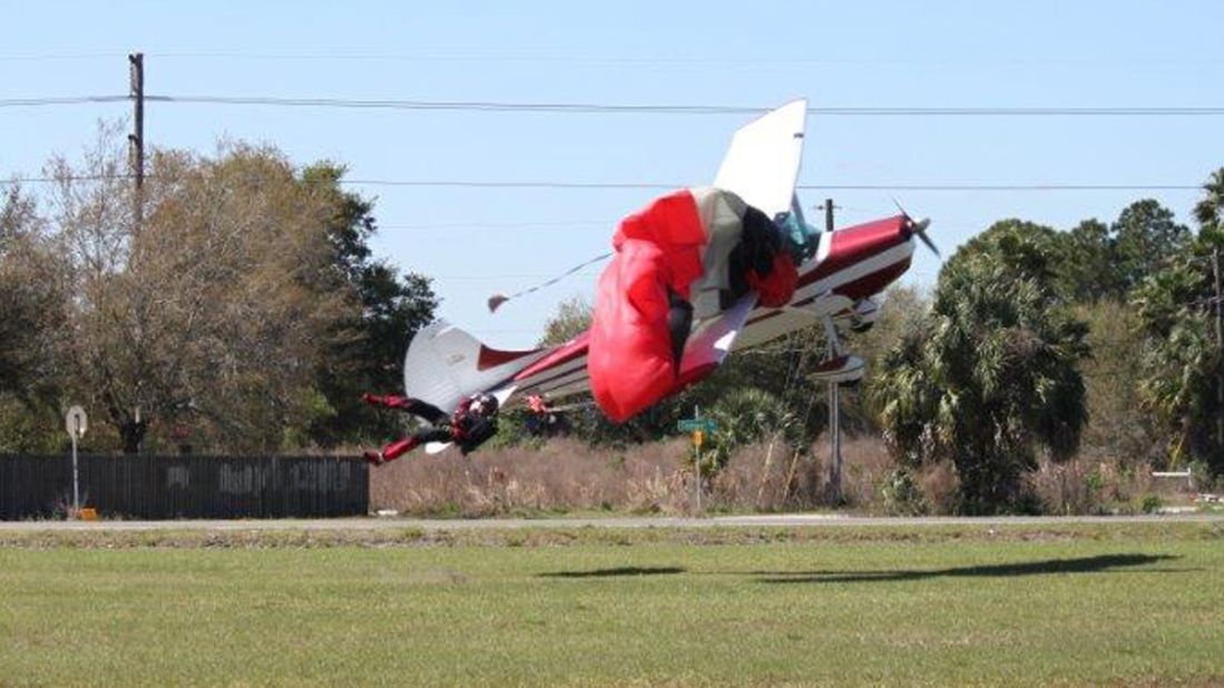 Neither the pilot nor the skydiver was seriously injured when they fell about 75 feet, according to the Polk County Sheriff's Office.