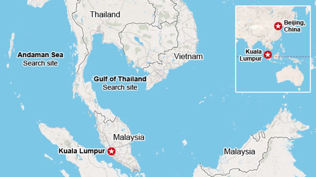 Flight 370: Areas being searched