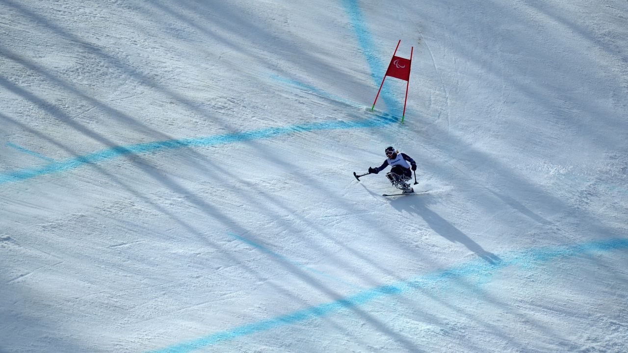 American skier Laurie Stephens competes in the women's super-G on March 10.