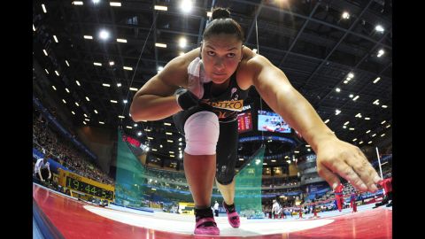 Capable of throwing a shot over 21 meters, Adams is the first woman in history to win four consecutive individual world titles in a track and field event. The two-time Olympic champion has only been beaten twice in major world events since 2006.