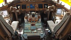 File photo: The cockpit of a Boeing 777F.