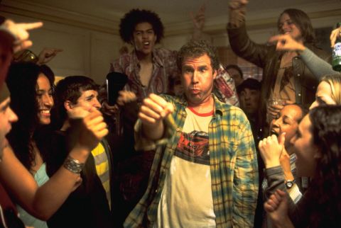 Will Ferrell gets his drink on in "Old School" in 2003. It's one of many films with Ferrell in a state of undress.