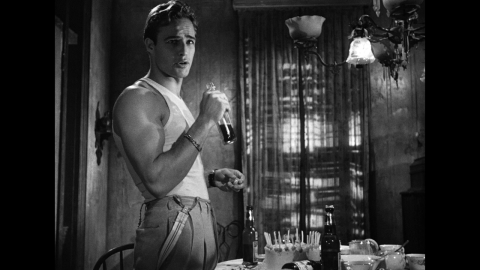 Marlon Brando likes to hit the bottle in 1951 in "A Streetcar Named Desire."