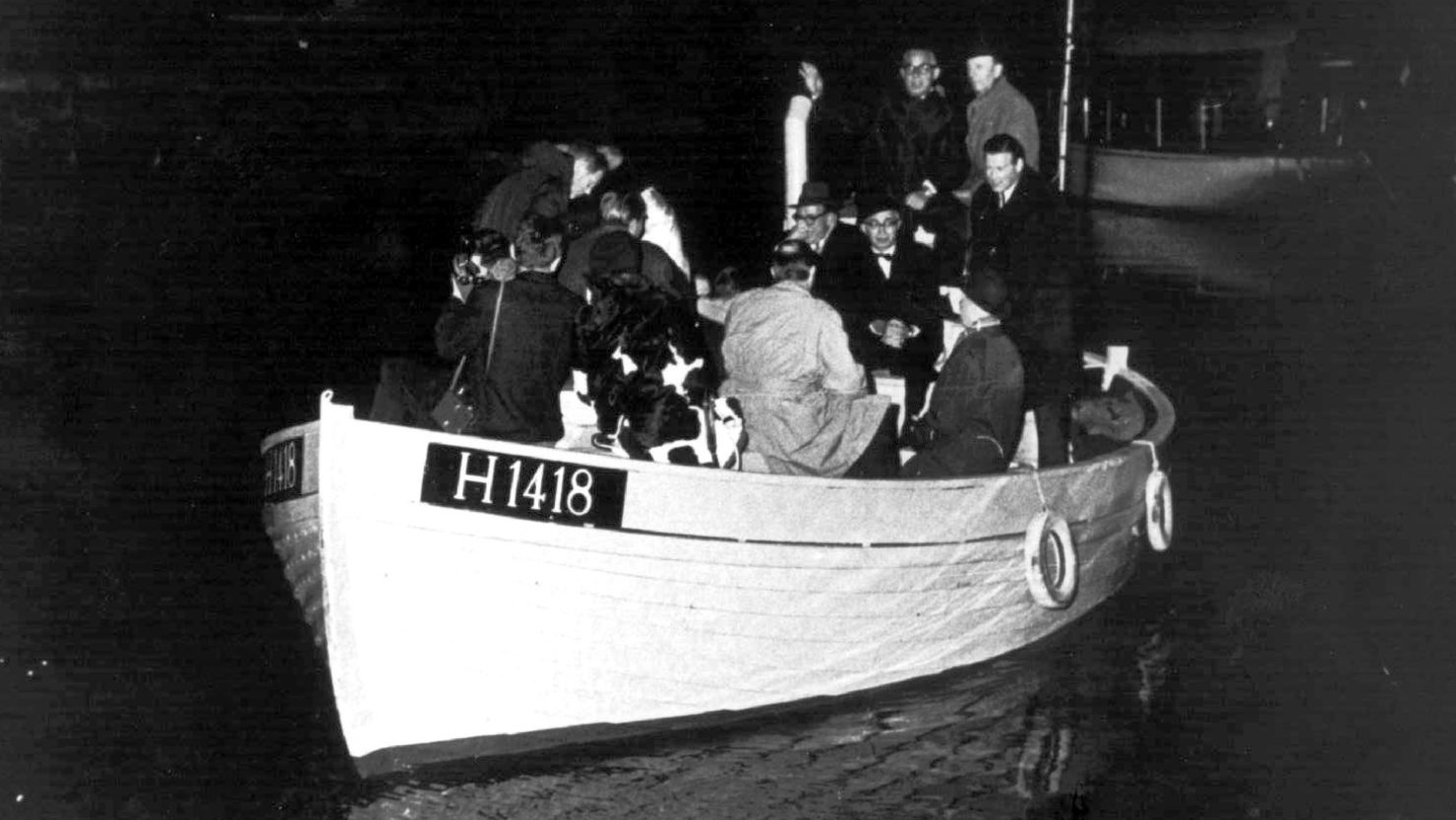 In this 1943 photo, Danish Jews escape across the Øresund to Sweden, three years after the German Nazi invasion.