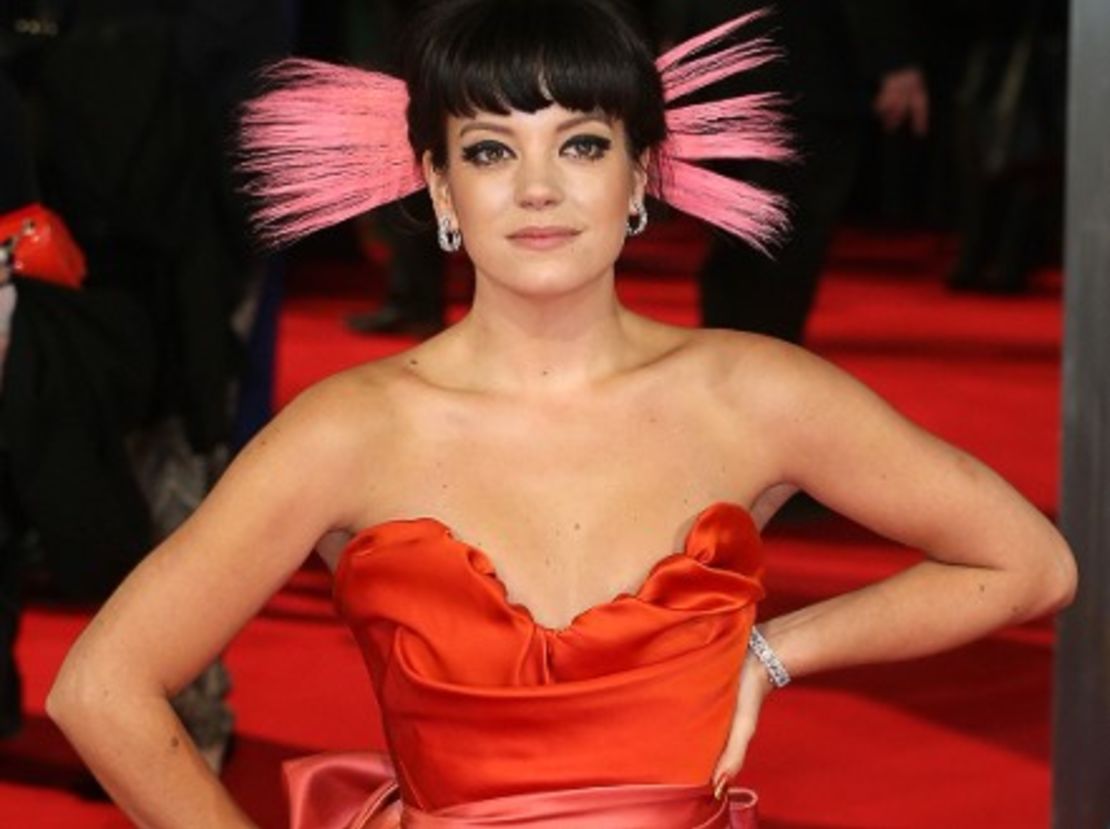 Pop singer Lily Allen sports a demure Westwood gown at the BAFTAs. - (Getty Images)