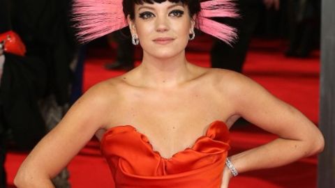 Pop singer Lily Allen sports a demure Westwood gown at the BAFTAs. - (Getty Images)