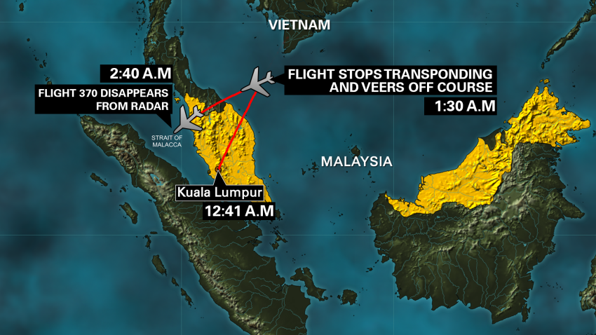 T1 Flight 370 Off Course Map 3