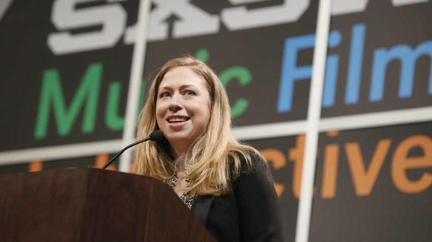 Chelsea Clinton gives the keynote during the SXSW Interactive for Harnessing the Power of Tech and Data for Development on Tuesday, March 11, 2014, in Austin, Texas. (Photo by Jack Plunkett/Invision/AP)