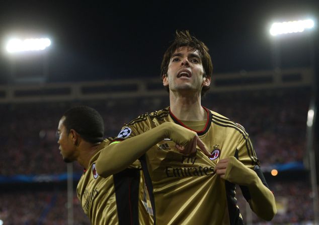 Milan, which has lost its past two league games in Italy, struck back to level on the night through playmaker Kaka. The Brazil midfielder, who once played for Atletico's arch rival, Real Madrid, equalized with 27 minutes on the clock.