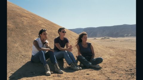 Danae Stratou (center) with the other members of D.A.S.T. Arteam on the Desert Breath site in 1997