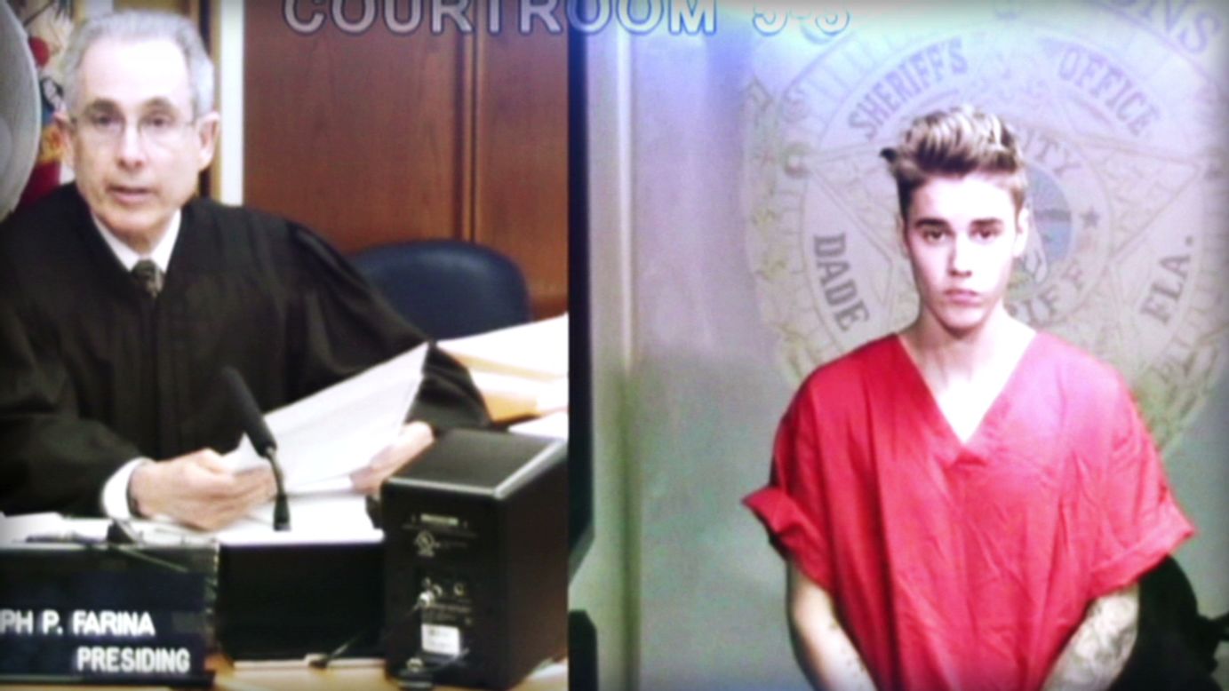 Bieber tuvo que afrontar la justicia por sus actos.
