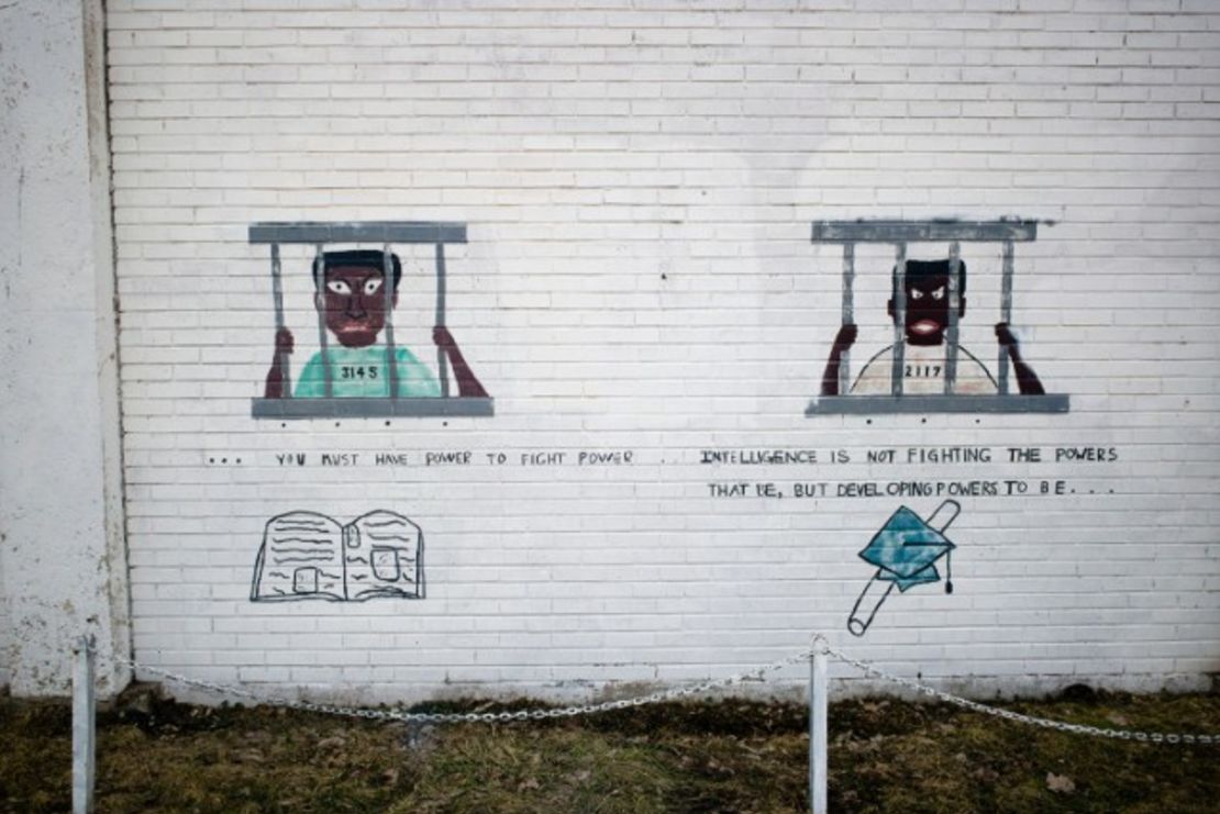 A mural at Lower North Center in Chicago, near the Cabrini row houses. - (Carlos Javier Ortiz for CNN)