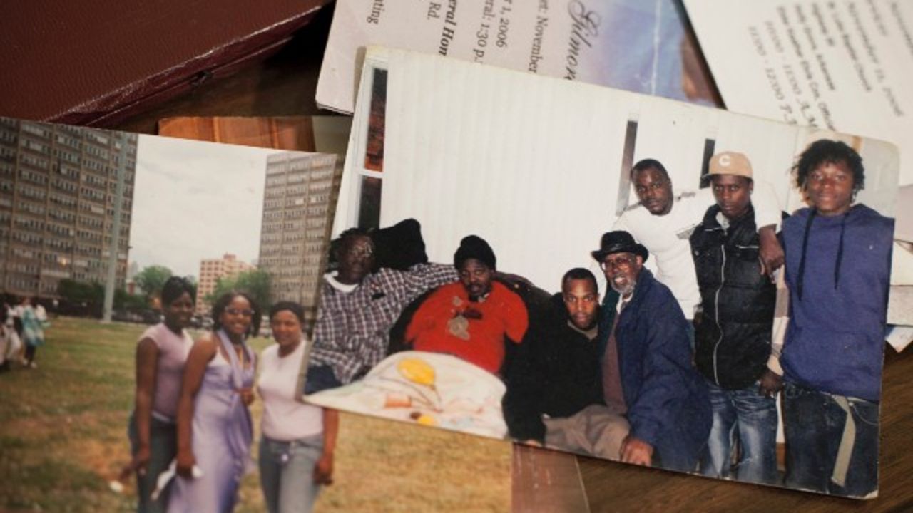 Harris, in red, has nine brothers and sisters. He joined the Gangster Disciples at age 17. - (Carlos Javier Ortiz for CNN)