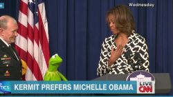 Inside Politics Kermit Prefers Michelle Obama Newday _00000812.jpg