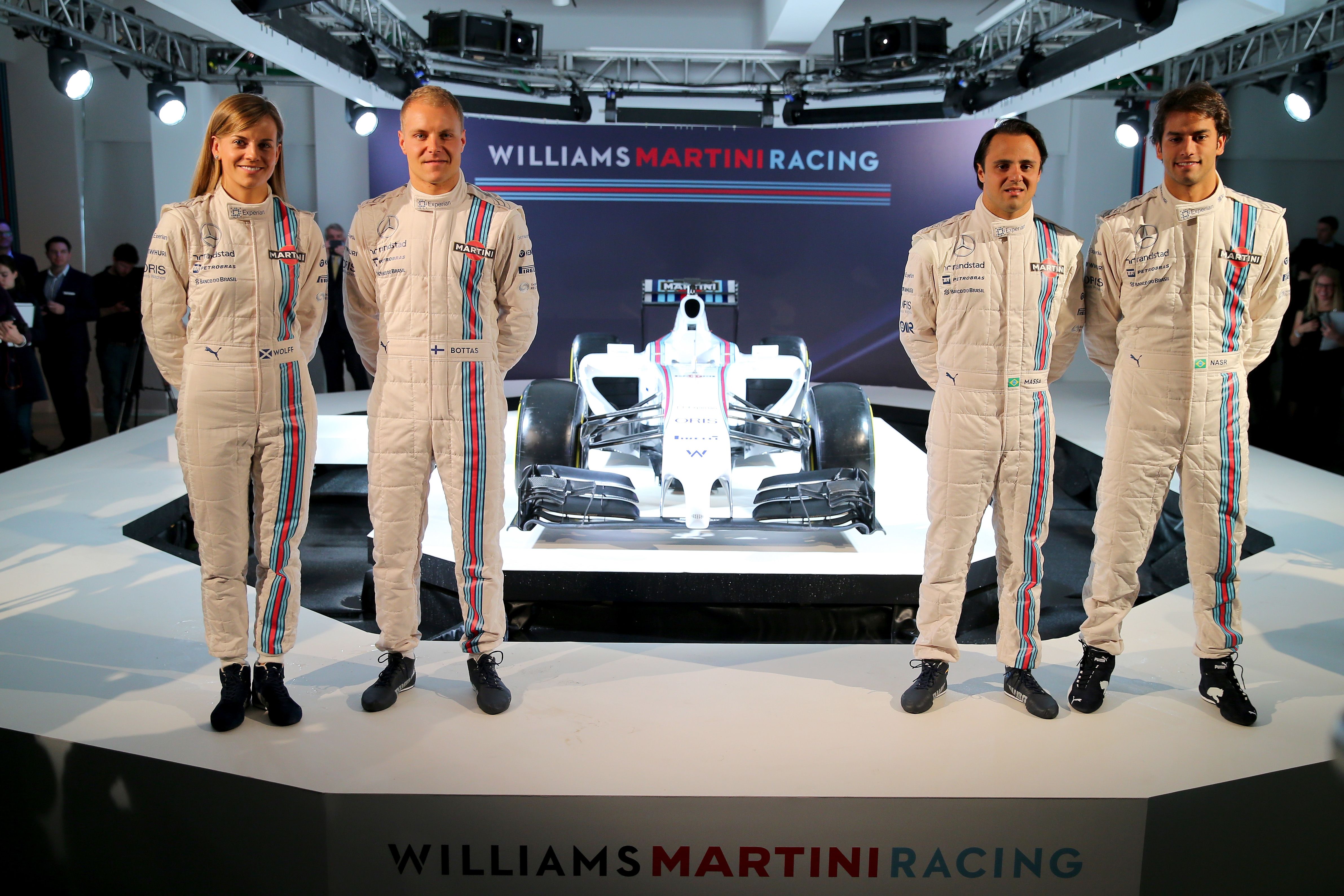 For 2014, she joined Valtteri Bottas and Felipe Massa behind the wheel for two practice sessions -- at Silverstone and Hockenheim -- becoming the sport's first female driver since 1992.