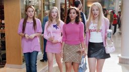 Lindsay Lohan, Amanda Seyfried, Lacey Chabert and Rachel McAdams star in the 2004 film "Mean Girls."