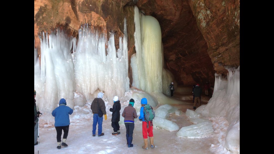 Visitors from all over the world have visited Lakeshore to see the giant frozen waterfalls that have formed this winter.