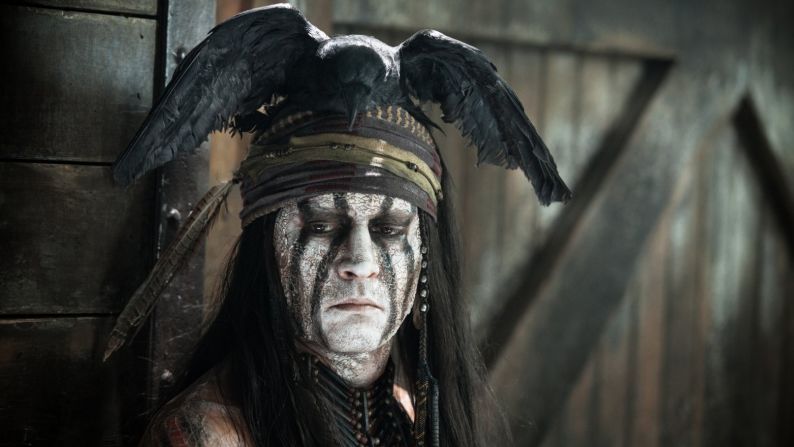 Johnny Depp played Native American sidekick Tonto in the 2013 film  "The Lone Ranger." He was criticized <a href="index.php?page=&url=http%3A%2F%2Fgawker.com%2F5906868%2Fjohnny-depps-tonto-is-based-on-a-white-mans-painting-of-an-imaginary-native-american" target="_blank" target="_blank">as soon as the image appeared.</a>