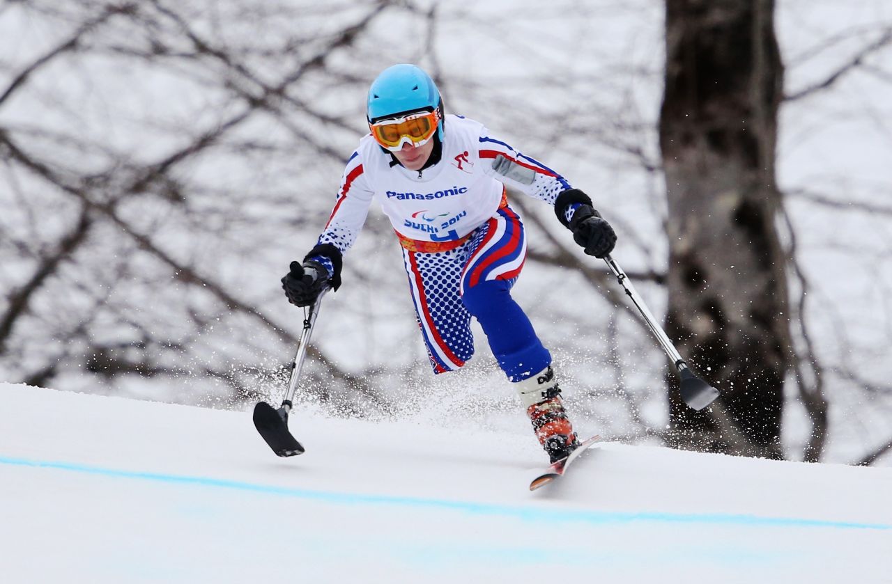 Russian skier Inga Medvedeva competes on March 14.