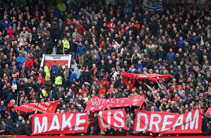 Liverpool supporters are dreaming of their club's first league title since 1990. Liverpool has won 18 league titles in its history but has struggled in recent years to compete with Manchester United, Chelsea and Manchester City.