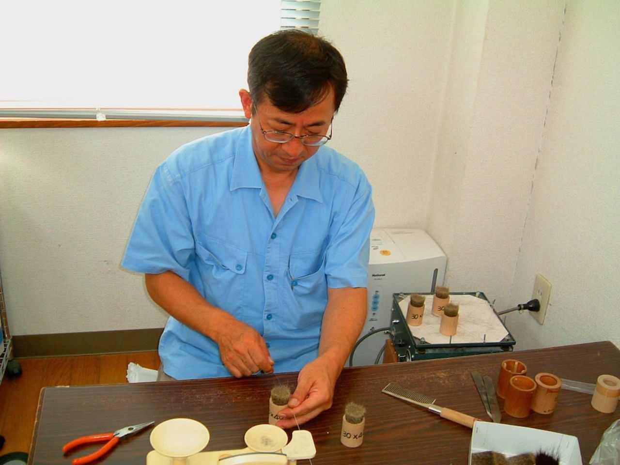 "Even today, Kumano brushes are all handmade," says Shin Takemori, president of Chikuhodo Ltd., one of 80 family run brush-making companies located in Kumano.