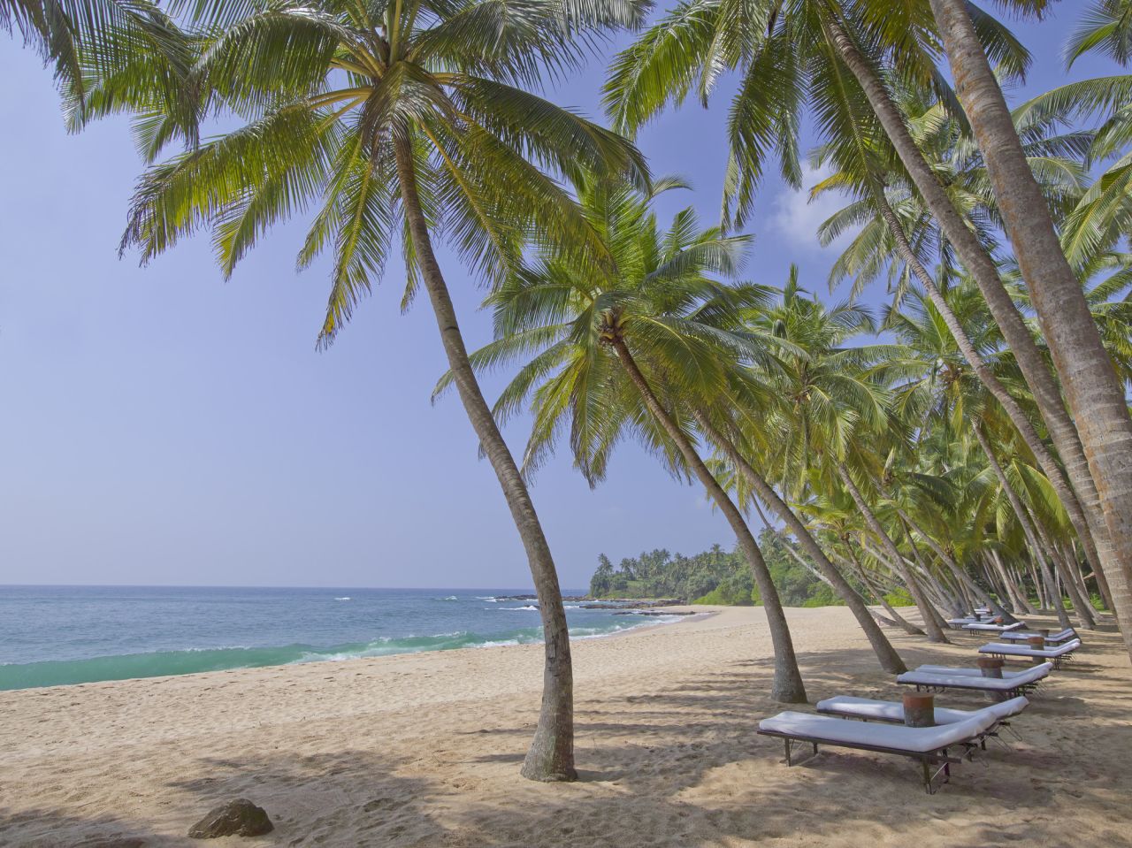 Amanwella resort's beach in Tangalle.