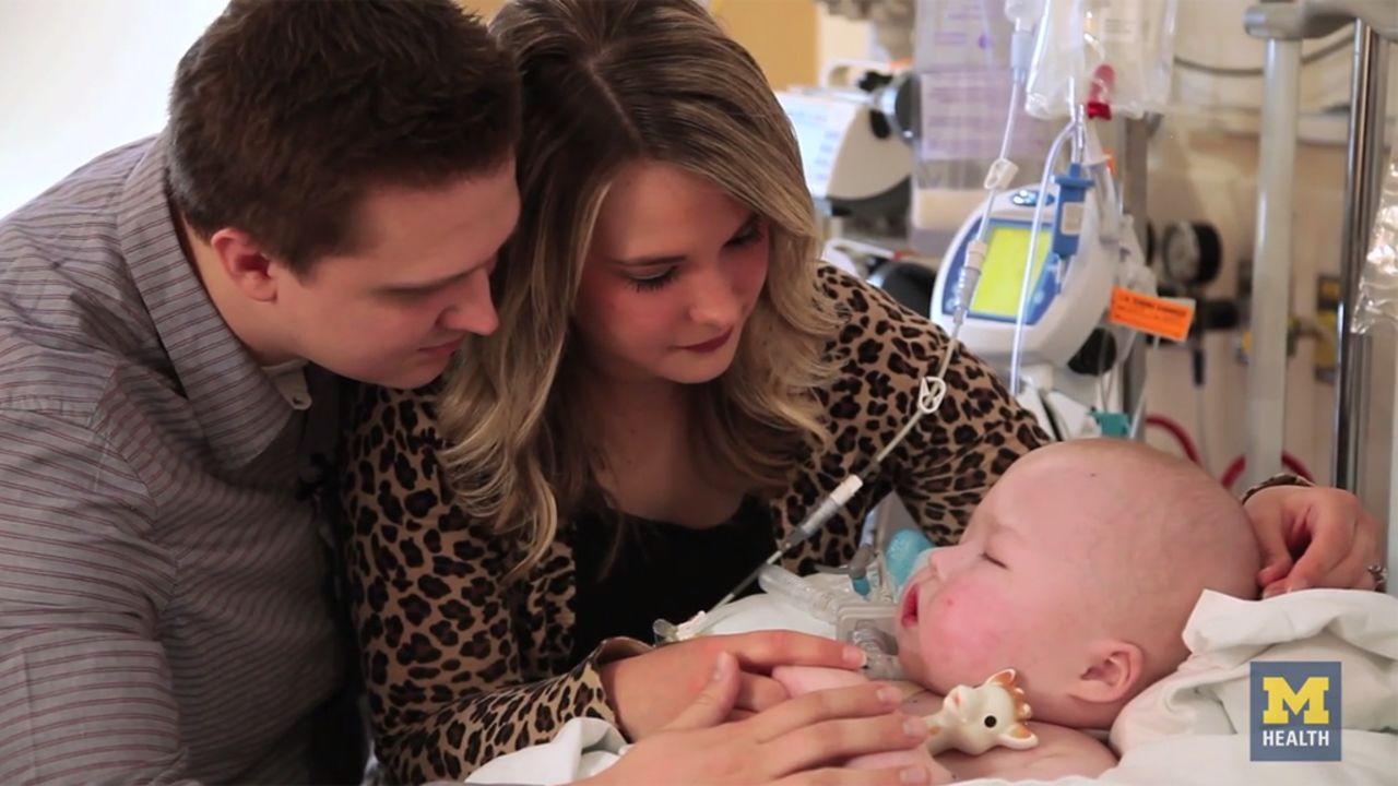 The Petersons and their son, Garrett, before his surgery.