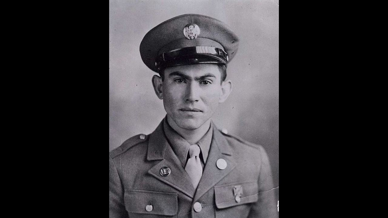 Pvt. Pedro Cano was honored for his action in the Battle of Hurtgen Forest near Schevenhutte, Germany, in December 1944. During a two-day period, he eliminated 30 enemy troops, according to the Army. Sometime later, when his platoon was attacked, he laid motionless on the ground until enemy soldiers closed in. Then he tossed a grenade, wounding or killing all of them.