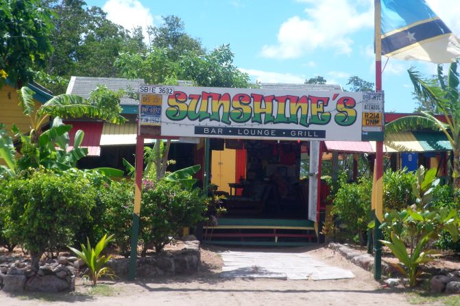 Getting stung by a "killer bee" (or four) is a rite of passage in Nevis. Involving rum and honey, the "killer bee" cocktail is the most popular drink on the island, and one that locals will tell you is prepared properly only at Sunshine's.