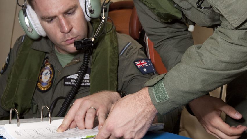 Caption: 	Search efforts continue for missing Malaysian Flight MH370. Photos provided by Aus Maritime Agency.
Credit: 	Australia Maritime Agency