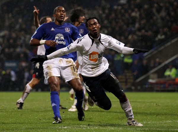Sturridge impressed when he was given a chance on loan at Bolton Wanderers in the second half of the 2010-11 season, scoring eight times in 12 EPL appearances including this goal against Everton. 