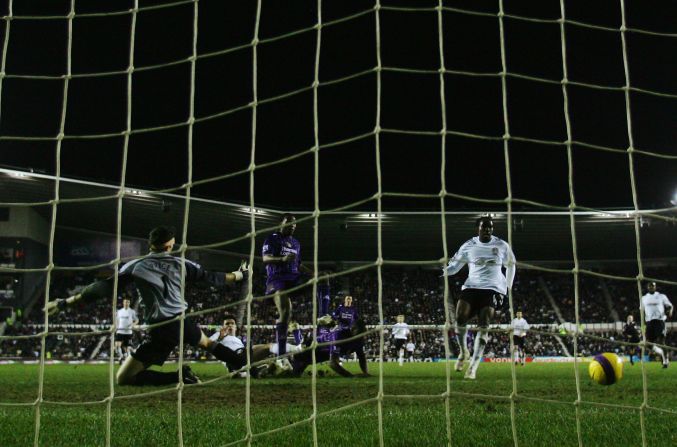 As a teenager at City, Sturridge became the first player to score in the Premier League, FA Cup and Youth FA Cup in the same season -- here he finds the net against Derby on January 30, 2008 for his first top-flight goal. 