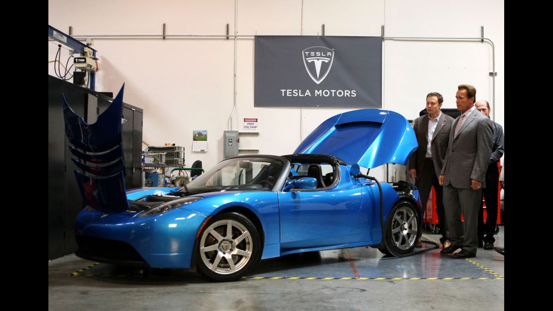 Now Inman is trying to raise money to renovate the old Tesla lab and turn it into a museum. In a comic strip earlier this year, he made a plea to Elon Musk, founder of Tesla Motors, which is named for Nikola Tesla. Musk is seen here with then-California governor Arnold Schwarzenegger at a Tesla Motors event in 2008.