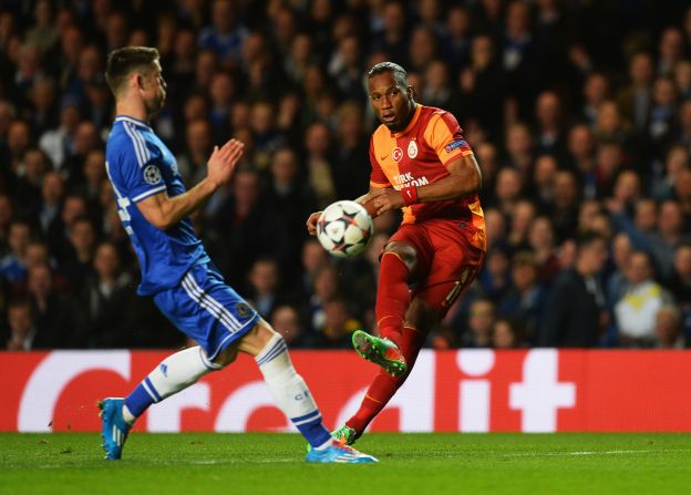 Drogba was in the thick of the action against his former side but Galatasaray struggled to make any impact during the first half of the contest. 