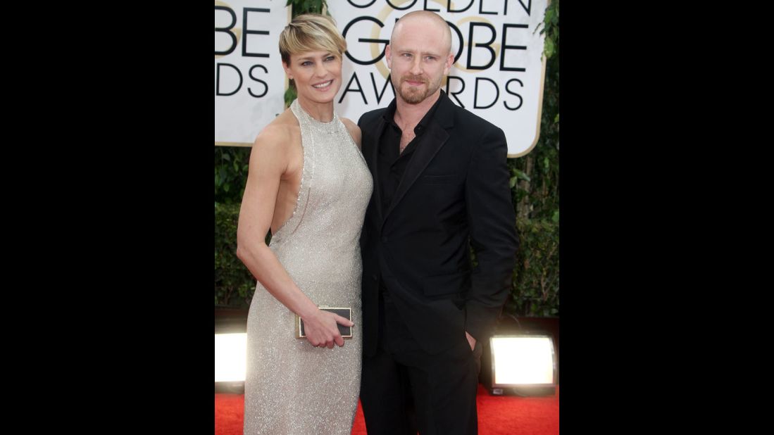 Robin Wright, 47, has found love with 33-year-old actor Ben Foster, and she knows their age difference has raised eyebrows. "If it was the inverse -- a younger woman with an older man -- not many would bat an eye," <a href="http://www.harpersbazaar.com/celebrity/news/rita-wilson-interviews-robin-wright-0414" target="_blank" target="_blank">she tells Harper's Bazaar in its April issue</a>. "But an older woman with a younger man -- it's almost judged the way different religions judge doctrines of other religions." Wright, who announced the couple's engagement in January, is just one star who's open-minded about an age gap. 
